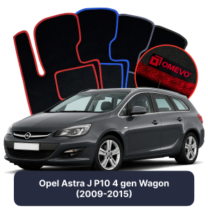 Velurové autokoberce OMEVO pro Opel Astra J P10 4 gen Kombi (2009-2015)