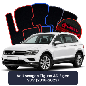 Velurové autokoberce OMEVO pro Volkswagen Tiguan AD 2 gen SUV (2016-2023)