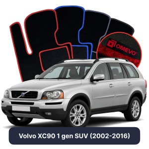 Velurové autokoberce OMEVO pro Volvo XC90 1 gen SUV (2002-2016)