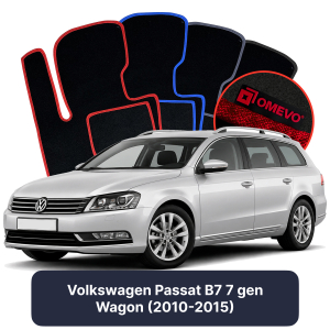 Velurové autokoberce OMEVO pro Volkswagen Passat B7 7 gen Kombi (2010-2015)