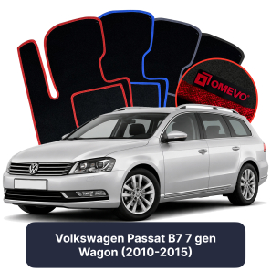 Velurové autokoberce OMEVO pro Volkswagen Passat B7 7 gen Kombi (2010-2015)