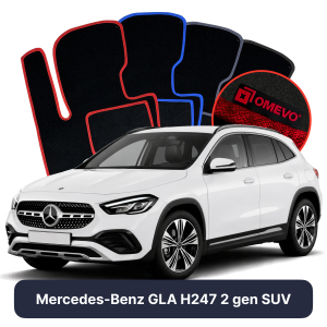 Velurové autokoberce OMEVO pro Mercedes-Benz GLA H247 2 gen SUV (2020-2025)
