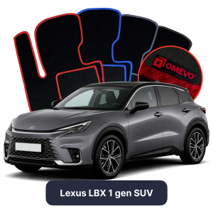 Velurové autokoberce OMEVO pro Lexus LBX 1 gen SUV (2023-2025)