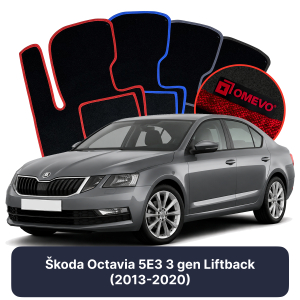 Velurové autokoberce OMEVO pro Škoda Octavia 5000 3 gen Liftback (2013-2020)