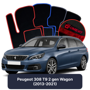 Velurové autokoberce OMEVO pro Peugeot 308 T9 2 gen Kombi (2013-2021)