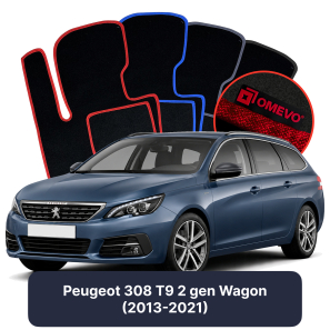 Velurové autokoberce OMEVO pro Peugeot 308 T9 2 gen Kombi (2013-2021)