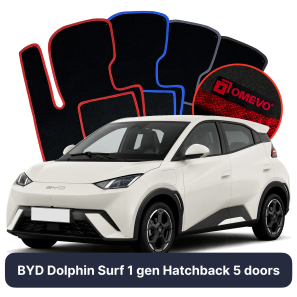 Velurové autokoberce OMEVO pro BYD Dolphin Surf 1 gen SUV (2021-2025)