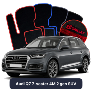 Velurové autokoberce OMEVO pro Audi Q7 7 místný 4M 2 gen SUV (2015-2025)