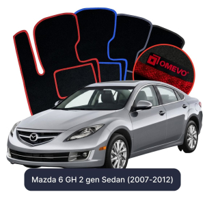 Velurové autokoberce OMEVO pro Mazda 6 GH 2 gen Sedan (2007-2012)