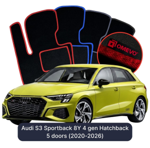 Velurové autokoberce OMEVO pro Audi S3 Sportback 8Y 4 gen Hatchback 5 dveří (2020-2025)