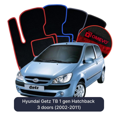 Velurové autokoberce OMEVO pro Hyundai Getz TB 1 gen Hatchback 3 dveře (2002-2011)