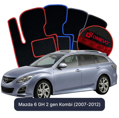 Velurové autokoberce OMEVO pro Mazda 6 2 gen Kombi (2007-2012)