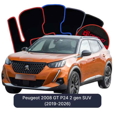 Velurové autokoberce OMEVO pro Peugeot 2008 GT P24 2 gen SUV (2019-2026)
