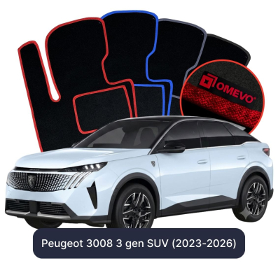 Velurové autokoberce OMEVO pro Peugeot 3008 3 gen SUV (2023-2025)