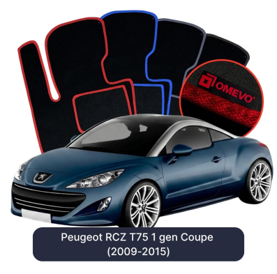 Velurové autokoberce OMEVO pro Peugeot RCZ T75 1 gen Kupé (2009-2015)
