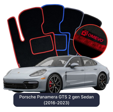 Velurové autokoberce OMEVO pro Porsche Panamera GTS 2 gen Sedan (2016-2023)