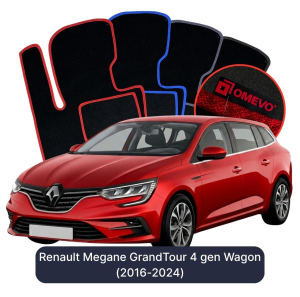Velurové autokoberce OMEVO pro Renault Megane GrandTour 4 gen Kombi (2016-2024)