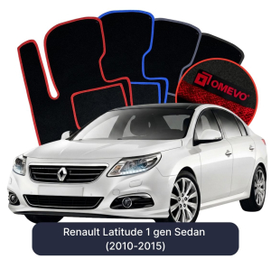 Velurové autokoberce OMEVO pro Renault Latitude 1 gen Sedan (2010-2015)