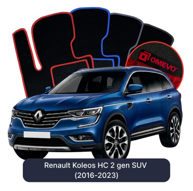 Velurové autokoberce OMEVO pro Renault Koleos HC 2 gen SUV (2016-2023)