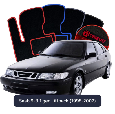 Velurové autokoberce OMEVO pro Saab 44994 1 gen Liftback (1998-2002)