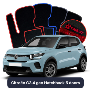 Velurové autokoberce OMEVO pro Citroën C3 4 gen Hatchback 5 dveří (2024-2025)