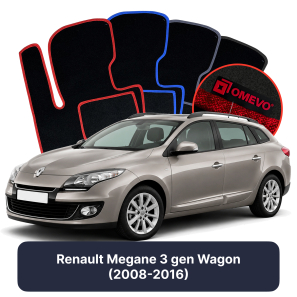 Velurové autokoberce OMEVO pro Renault Megane 3 gen Kombi (2008-2016)