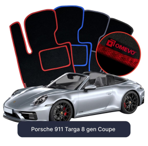Velurové autokoberce OMEVO pro Porsche 911 Targa 8 gen Kupé (2019-2025)
