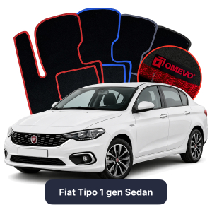 Velurové autokoberce OMEVO pro Fiat Tipo 1 gen Sedan (2015-2025)
