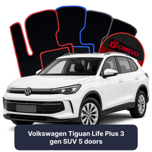 Velurové autokoberce OMEVO pro Volkswagen Tiguan Life Plus 3 gen SUV 5 dveří (2024–2025)