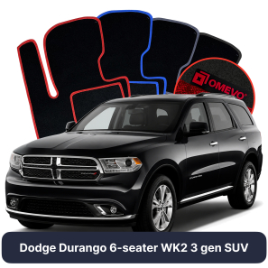 Velurové autokoberce OMEVO pro Dodge Durango 6 místný WK2 3 gen SUV (2010-2025)