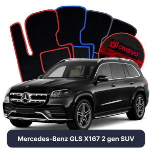 Velurové autokoberce OMEVO pro Mercedes-Benz GLS X167 2 gen SUV (2019-2026)