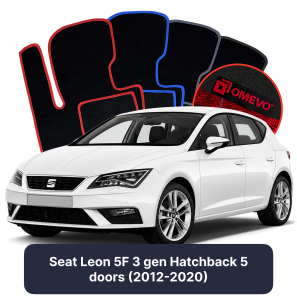 Velurové autokoberce OMEVO pro Seat Leon 5F 3 gen Hatchback 5 dveří (2012-2020)