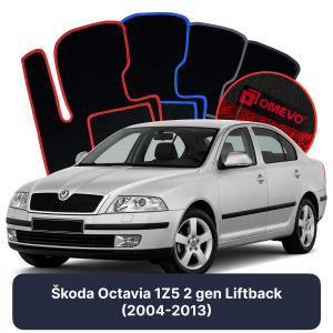 Velurové autokoberce OMEVO pro Škoda Octavia 1Z5 2 gen Liftback (2004-2013)