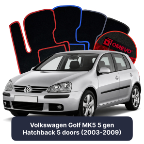 Velurové autokoberce OMEVO pro Volkswagen Golf MK5 5 gen Hatchback 5 dveří (2003-2009)