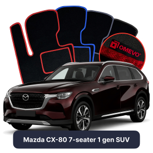 Velurové autokoberce OMEVO pro Mazda CX-80 7místná 1 gen SUV (2024–2025)