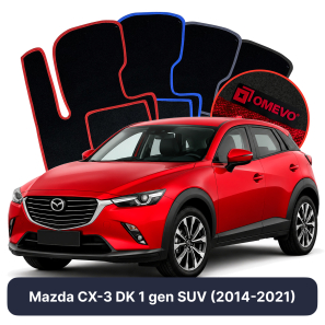 Velurové autokoberce OMEVO pro Mazda CX-3 DK 1 gen SUV (2014-2021)