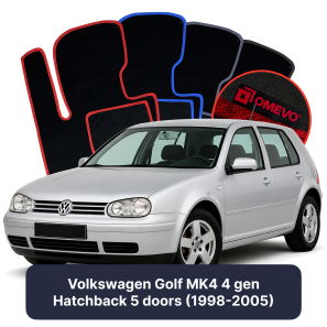 Velurové autokoberce OMEVO pro Volkswagen Golf MK4 4 gen Hatchback 5 dveří (1998-2005)