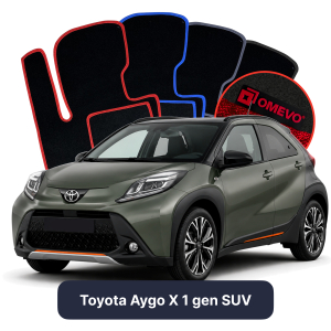 Velurové autokoberce OMEVO pro Toyota Aygo X 1 gen SUV (2022-2025)