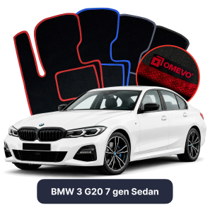 Velurové autokoberce OMEVO pro BMW 3 G20 7 gen Sedan (2018-2025)