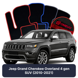 Velurové autokoberce OMEVO pro Jeep Grand Cherokee Oveland  4 gen SUV (2010-2021)