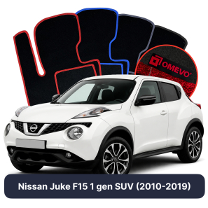 Velurové autokoberce OMEVO pro Nissan Juke F15 1 gen SUV (2010-2019)