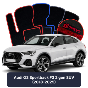 Velurové autokoberce OMEVO pro Audi Q3 Sportback F3 2 gen SUV (2018-2025)