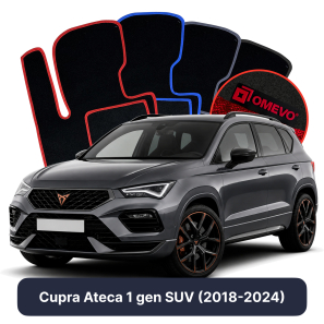 Velurové autokoberce OMEVO pro Cupra Ateca 1 gen SUV (2018-2024)