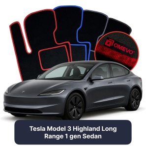 Velurové autokoberce OMEVO pro Tesla Model 3 Highland Long Range 1 gen Sedan (2022-2025)