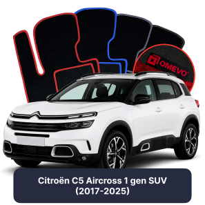 Velurové autokoberce OMEVO pro Citroën C5 Aircross 1 gen SUV (2017-2025)