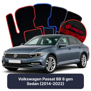 Velurové autokoberce OMEVO pro Volkswagen Passat B8 8 gen Sedan (2014-2022)