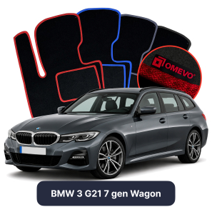 Velurové autokoberce OMEVO pro BMW 3 G21 7 gen Kombi (2018-2025)