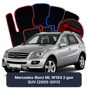 Velurové autokoberce OMEVO pro Mercedes-Benz ML W164 2 gen SUV (2005-2011)
