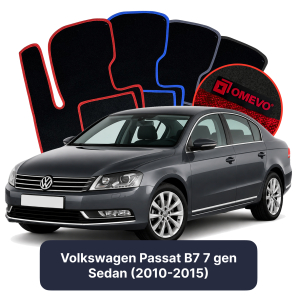 Velurové autokoberce OMEVO pro Volkswagen Passat B7 7 gen Sedan (2010-2015)