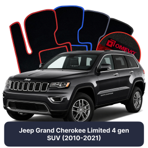Velurové autokoberce OMEVO pro Jeep Grand Cherokee Limited 4 gen SUV (2010-2021)